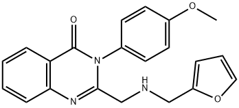 2-{[(2-furylmethyl)amino]methyl}-3-(4-methoxyphenyl)-4(3H)-quinazolinone 结构式