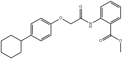 methyl 2-{[(4-cyclohexylphenoxy)acetyl]amino}benzoate Struktur