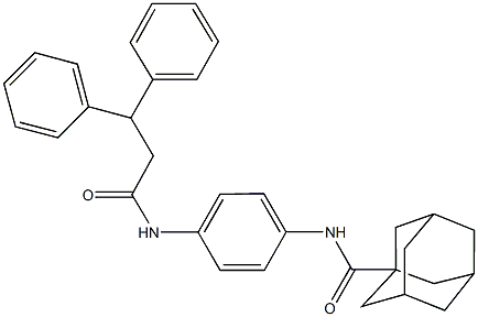 N-{4-[(3,3-diphenylpropanoyl)amino]phenyl}-1-adamantanecarboxamide Struktur