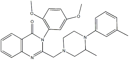 3-(2,5-dimethoxyphenyl)-2-{[3-methyl-4-(3-methylphenyl)-1-piperazinyl]methyl}-4(3H)-quinazolinone,723739-74-0,结构式
