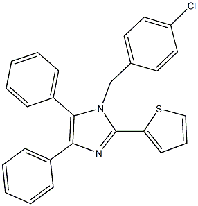 1-(4-chlorobenzyl)-4,5-diphenyl-2-(2-thienyl)-1H-imidazole 结构式
