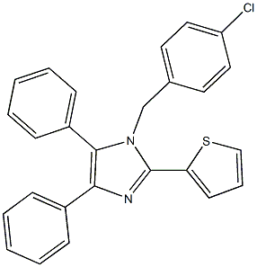 1-(4-chlorobenzyl)-4,5-diphenyl-2-(2-thienyl)-1H-imidazole Structure