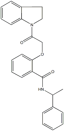 723739-98-8 2-[2-(2,3-dihydro-1H-indol-1-yl)-2-oxoethoxy]-N-(1-phenylethyl)benzamide