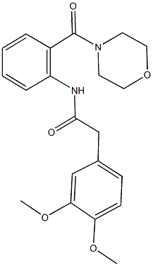 2-(3,4-dimethoxyphenyl)-N-[2-(4-morpholinylcarbonyl)phenyl]acetamide 化学構造式