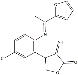 723740-49-6 4-(5-chloro-2-{[1-(2-furyl)ethylidene]amino}phenyl)-3-iminodihydro-2(3H)-furanone