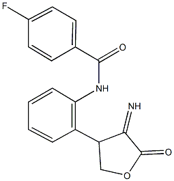 4-fluoro-N-[2-(4-imino-5-oxotetrahydro-3-furanyl)phenyl]benzamide Structure