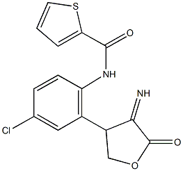 N-[4-chloro-2-(4-imino-5-oxotetrahydro-3-furanyl)phenyl]-2-thiophenecarboxamide Structure