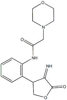 N-[2-(4-imino-5-oxotetrahydro-3-furanyl)phenyl]-2-(4-morpholinyl)acetamide Structure