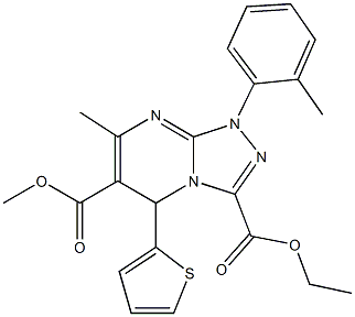 3-ethyl 6-methyl 7-methyl-1-(2-methylphenyl)-5-(2-thienyl)-1,5-dihydro[1,2,4]triazolo[4,3-a]pyrimidine-3,6-dicarboxylate|