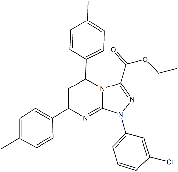 723740-92-9 ethyl 1-(3-chlorophenyl)-5,7-bis(4-methylphenyl)-1,5-dihydro[1,2,4]triazolo[4,3-a]pyrimidine-3-carboxylate