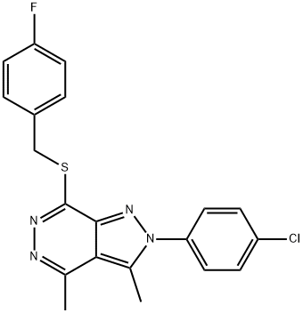 723740-99-6 2-(4-chlorophenyl)-3,4-dimethyl-2H-pyrazolo[3,4-d]pyridazin-7-yl 4-fluorobenzyl sulfide