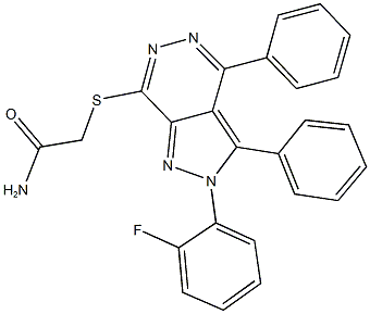 2-{[2-(2-fluorophenyl)-3,4-diphenyl-2H-pyrazolo[3,4-d]pyridazin-7-yl]sulfanyl}acetamide,723741-13-7,结构式