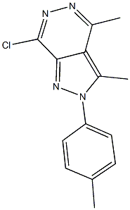 7-chloro-3,4-dimethyl-2-(4-methylphenyl)-2H-pyrazolo[3,4-d]pyridazine,723741-26-2,结构式