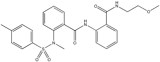 N-(2-{[(2-methoxyethyl)amino]carbonyl}phenyl)-2-{methyl[(4-methylphenyl)sulfonyl]amino}benzamide Struktur