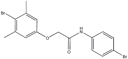 2-(4-bromo-3,5-dimethylphenoxy)-N-(4-bromophenyl)acetamide Structure