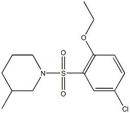4-chloro-2-[(3-methyl-1-piperidinyl)sulfonyl]phenyl ethyl ether,723741-44-4,结构式