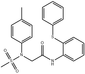 2-[4-methyl(methylsulfonyl)anilino]-N-[2-(phenylsulfanyl)phenyl]acetamide,723741-51-3,结构式