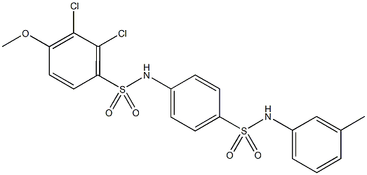 2,3-dichloro-4-methoxy-N-[4-(3-toluidinosulfonyl)phenyl]benzenesulfonamide Structure