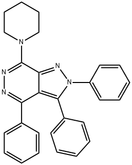 2,3,4-triphenyl-7-(1-piperidinyl)-2H-pyrazolo[3,4-d]pyridazine,723741-58-0,结构式