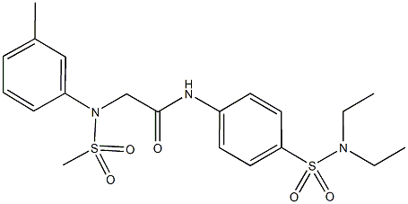 N-{4-[(diethylamino)sulfonyl]phenyl}-2-[3-methyl(methylsulfonyl)anilino]acetamide,723741-59-1,结构式