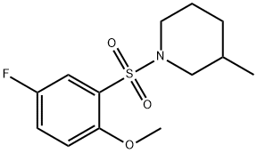 1-[(5-fluoro-2-methoxyphenyl)sulfonyl]-3-methylpiperidine Structure