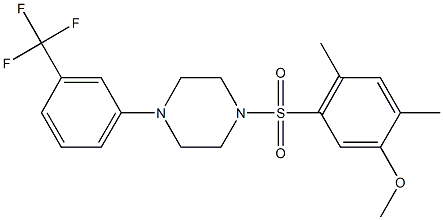 2,4-dimethyl-5-({4-[3-(trifluoromethyl)phenyl]-1-piperazinyl}sulfonyl)phenyl methyl ether|