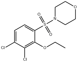 2,3-dichloro-6-(4-morpholinylsulfonyl)phenyl ethyl ether Structure