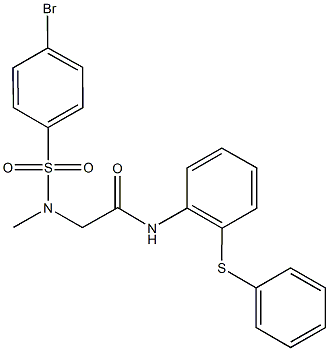 2-[[(4-bromophenyl)sulfonyl](methyl)amino]-N-[2-(phenylsulfanyl)phenyl]acetamide Structure