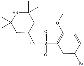 5-bromo-2-methoxy-N-(2,2,6,6-tetramethyl-4-piperidinyl)benzenesulfonamide Structure