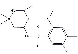 2-methoxy-4,5-dimethyl-N-(2,2,6,6-tetramethyl-4-piperidinyl)benzenesulfonamide 化学構造式