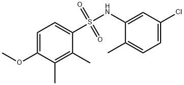 N-(5-chloro-2-methylphenyl)-4-methoxy-2,3-dimethylbenzenesulfonamide Struktur