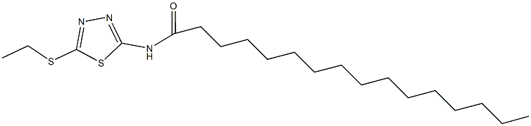 N-[5-(ethylsulfanyl)-1,3,4-thiadiazol-2-yl]hexadecanamide 结构式