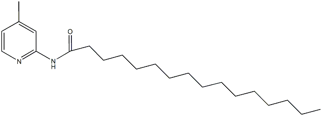 N-(4-methyl-2-pyridinyl)hexadecanamide 结构式