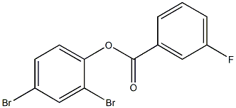 2,4-dibromophenyl 3-fluorobenzoate 化学構造式