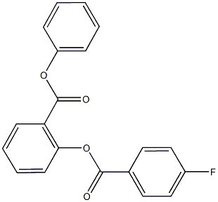 phenyl 2-[(4-fluorobenzoyl)oxy]benzoate Struktur