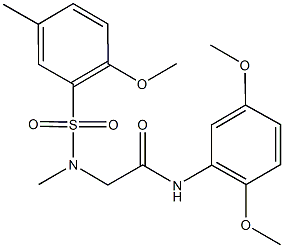 723743-04-2 N-(2,5-dimethoxyphenyl)-2-[[(2-methoxy-5-methylphenyl)sulfonyl](methyl)amino]acetamide