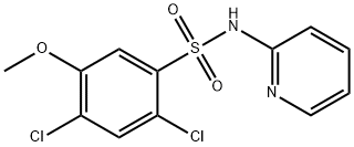 2,4-dichloro-5-methoxy-N-(2-pyridinyl)benzenesulfonamide 化学構造式