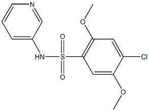 4-chloro-2,5-dimethoxy-N-(3-pyridinyl)benzenesulfonamide Struktur