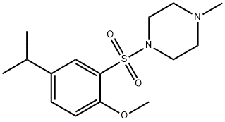 4-isopropyl-2-[(4-methyl-1-piperazinyl)sulfonyl]phenyl methyl ether 结构式
