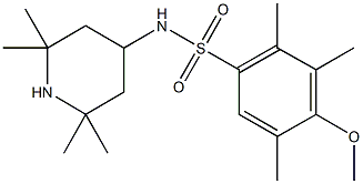 4-methoxy-2,3,5-trimethyl-N-(2,2,6,6-tetramethyl-4-piperidinyl)benzenesulfonamide 化学構造式