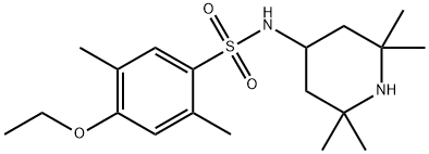 4-ethoxy-2,5-dimethyl-N-(2,2,6,6-tetramethyl-4-piperidinyl)benzenesulfonamide 化学構造式