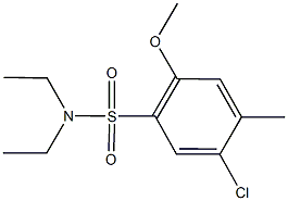 5-chloro-N,N-diethyl-2-methoxy-4-methylbenzenesulfonamide 结构式
