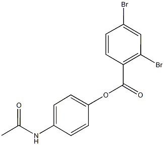 4-(acetylamino)phenyl 2,4-dibromobenzoate Struktur