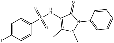 N-(1,5-dimethyl-3-oxo-2-phenyl-2,3-dihydro-1H-pyrazol-4-yl)-4-iodobenzenesulfonamide Structure