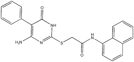 2-[(4-amino-6-oxo-5-phenyl-1,6-dihydro-2-pyrimidinyl)sulfanyl]-N-(1-naphthyl)acetamide|