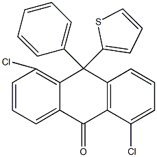 1,5-dichloro-10-phenyl-10-(2-thienyl)-9(10H)-anthracenone Struktur