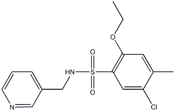 5-chloro-2-ethoxy-4-methyl-N-(3-pyridinylmethyl)benzenesulfonamide,723744-00-1,结构式
