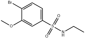 4-溴-N-乙基-3-甲氧基苯磺酰胺 结构式