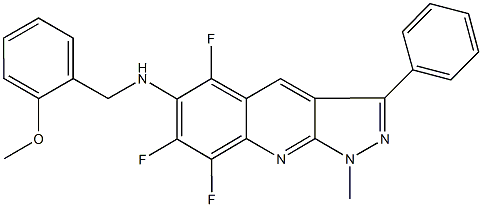 723744-41-0 N-(2-methoxybenzyl)-N-(5,7,8-trifluoro-1-methyl-3-phenyl-1H-pyrazolo[3,4-b]quinolin-6-yl)amine