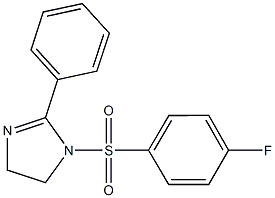 1-[(4-fluorophenyl)sulfonyl]-2-phenyl-4,5-dihydro-1H-imidazole Struktur